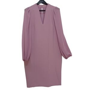 Vince Camuto Women's Chiffon Long Sleeve Crepe Dress